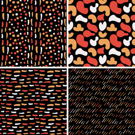 Seamless simple geometric patterns set