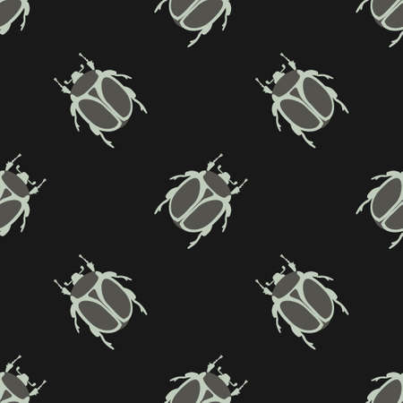 Seamless vector pattern with bugsのイラスト素材