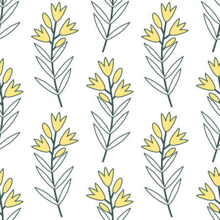 Seamless pattern with decorative flowersのイラスト素材