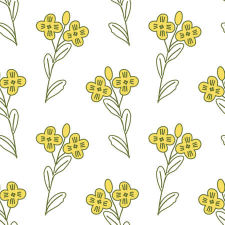 Seamless pattern with decorative flowersのイラスト素材
