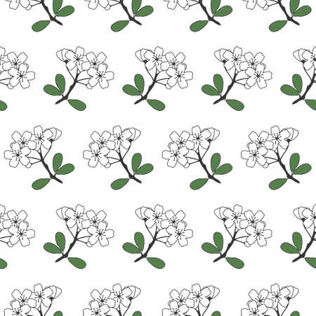 Seamless pattern with decorative flowersのイラスト素材