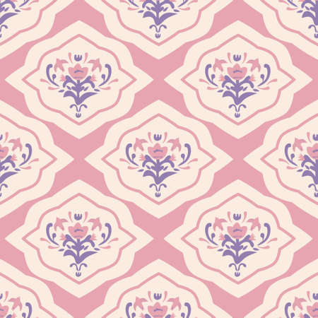 Seamless decorative floral vector patternのイラスト素材