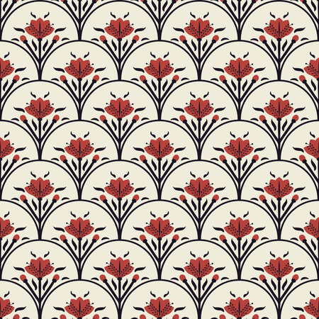 Seamless floral decorative vector pattern