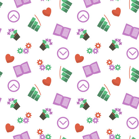 Time management seamless vector pattern