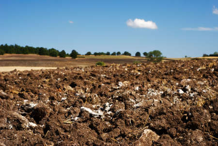 Plowed fields in Molise (center Italy)の写真素材
