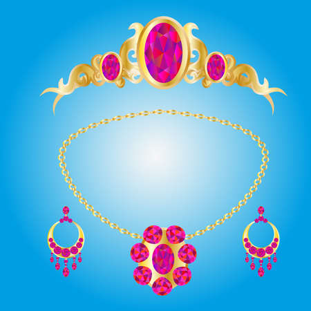 Set of jewelryのイラスト素材