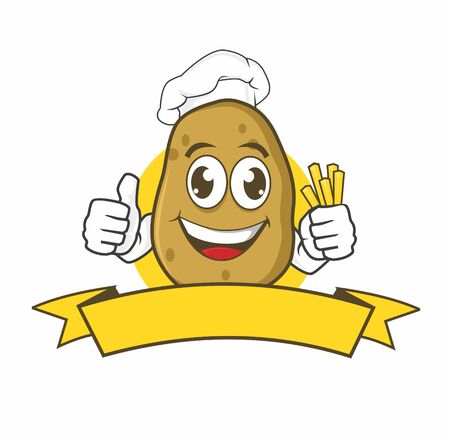 Potato mascot cartoon in vectorのイラスト素材