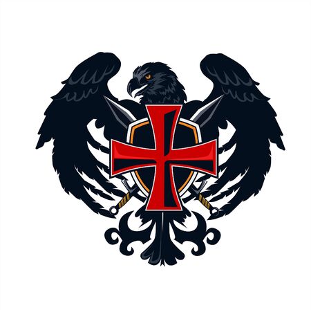 Eagle templar cartoon in vectorのイラスト素材