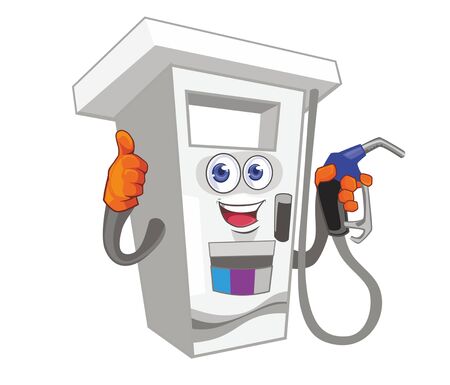 Gas mascot cartoon in vectorのイラスト素材
