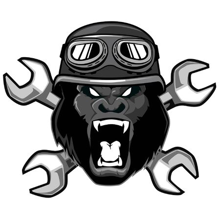 Gorilla sport motor in vectorのイラスト素材