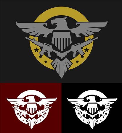 Eagle logo emblem medals in vectorのイラスト素材