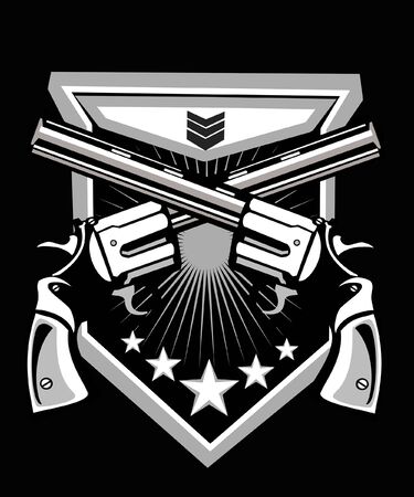 Revolver twin logo in vectorのイラスト素材