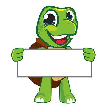 Turtle mascot cartoon in vectorのイラスト素材