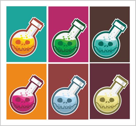 Halloween formula icon cartoon in vectorのイラスト素材