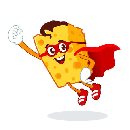 cheese mascot cartoon in vectorのイラスト素材