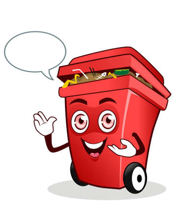 garbage mascot cartoon in vectorのイラスト素材