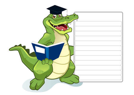 crocodile mascot cartoon in vectorのイラスト素材