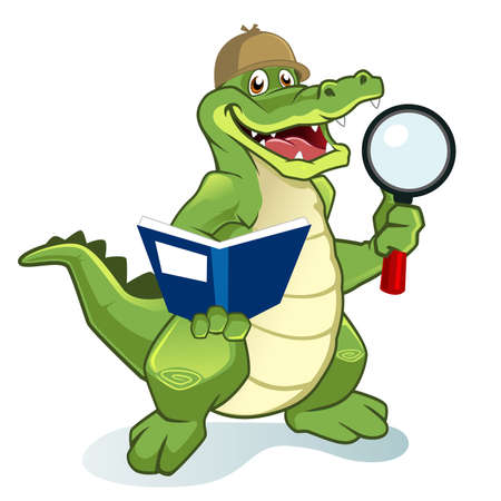 crocodile mascot cartoon in vectorのイラスト素材