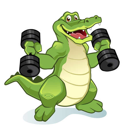 crocodile mascot cartoon in vectorのイラスト素材