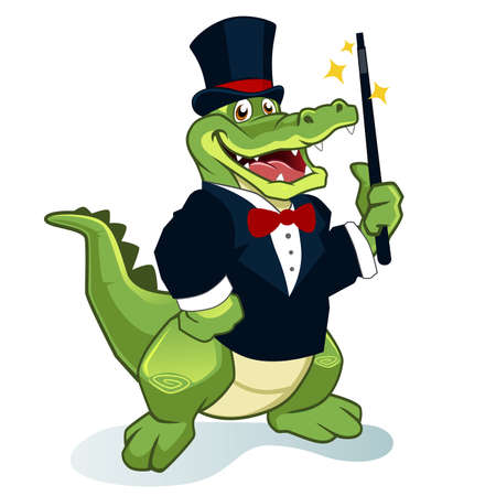 crocodile mascot cartoon in vectorのイラスト素材