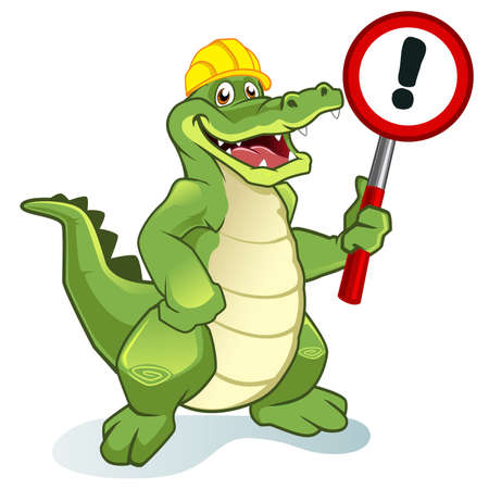 crocodile mascot cartoon in vectorのイラスト素材