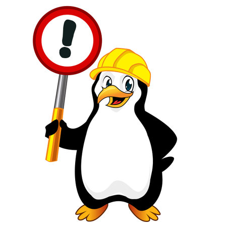 penguin mascot cartoon in vectorのイラスト素材