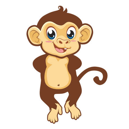 monkey mascot cartoon in vectorのイラスト素材