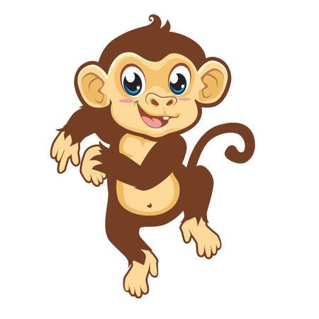 monkey mascot cartoon in vectorのイラスト素材