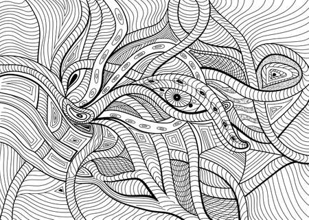 Abstract surreal vector background can use for posters cards, stickers, illustrations, t-shirt art, as decorative element.のイラスト素材