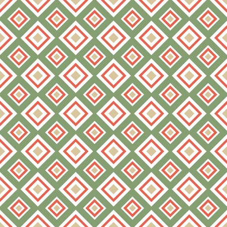 Decorative seamless vector background with abstract rhombus