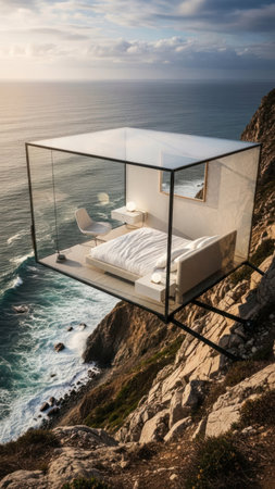 Luxury Bedroom on the Cliff in Cabo San Lucas, Mexicoの素材