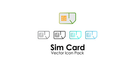 Effortlessly integrate this sleek sim card vector icon into your designs, perfect for tech, telecommunications, or digital branding projects.のイラスト素材