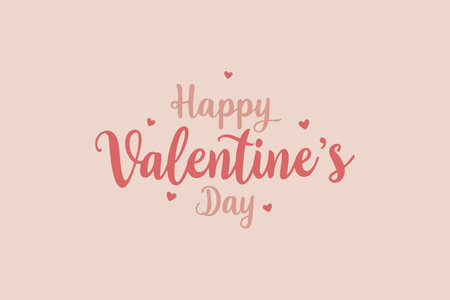 A gentle and romantic Valentineâs Day design showcasing elegant typography in soft pastel hues. Perfect for creating heartfelt cards and digital greetings.のイラスト素材