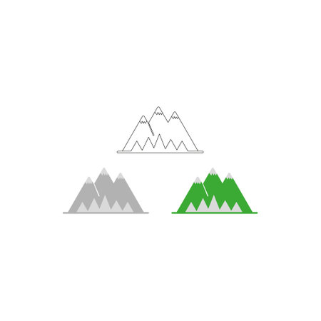 Mountain Icon Designs for Elegant, Minimalistic and Timeless Visualsのイラスト素材