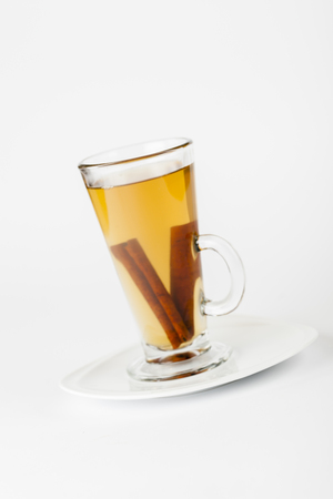 Hot cider drinks which is apple and cinnamonの写真素材