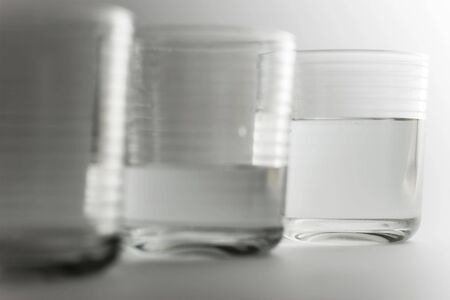 see the full glass of life and not the empty glassの写真素材