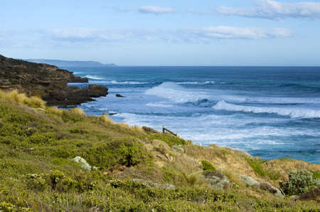 View of a rugged coastlineの写真素材