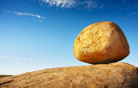 The Devils Marbles in the Northern Territory of Australia are a geological marvel.の写真素材