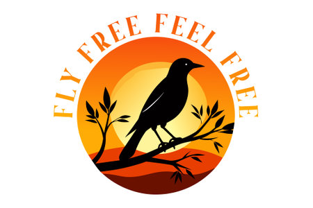 Silhouette of a crow sitting on a branch. Vector illustrationのイラスト素材