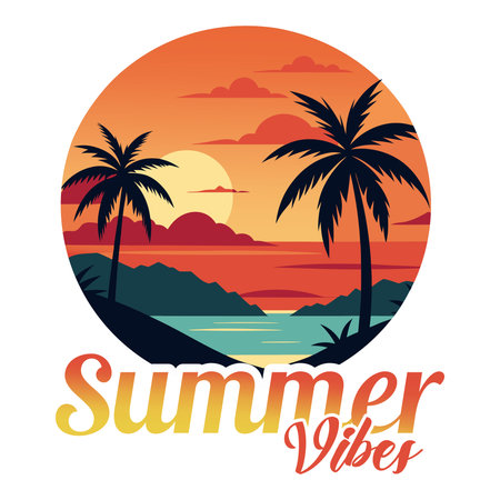 Summer vibes design over white background, vector illustration eps10
