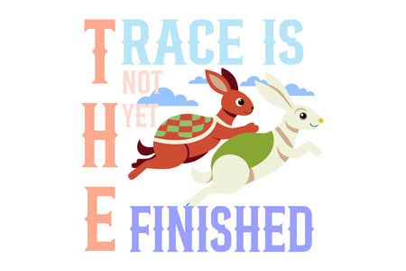 Rabbit and hare. Vector illustration in flat cartoon style.のイラスト素材
