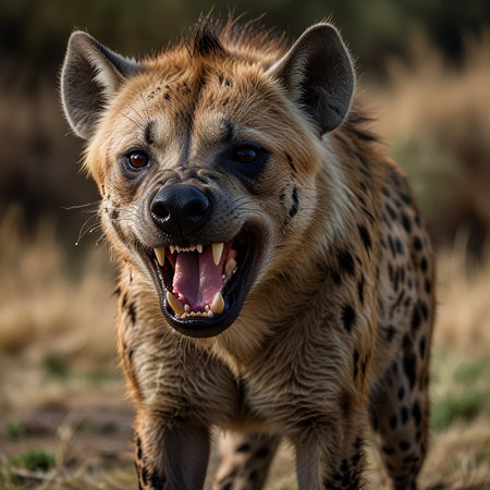 Spotted hyena (Crocuta crocuta) in Kenya, Africaの素材