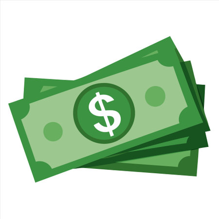 Dollars icon isolated on a white background. Vector illustration.のイラスト素材