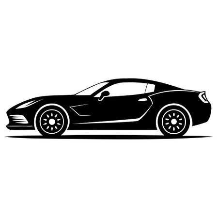 Sport car. Vector illustration. Isolated on a white background.のイラスト素材