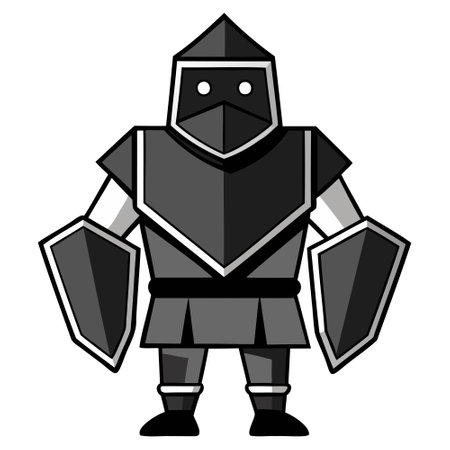 Medieval knight icon. Cartoon illustration of medieval knight vector icon for webのイラスト素材