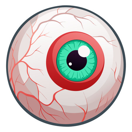 Human eye on a white background. Vector illustration in a flat style.のイラスト素材