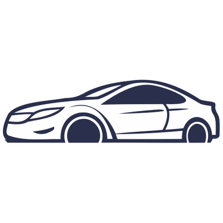 car silhouette on white background, vector illustration eps10 graphic designのイラスト素材