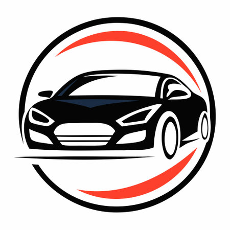 Sport car icon. Vector illustration of a sport car on white background.のイラスト素材