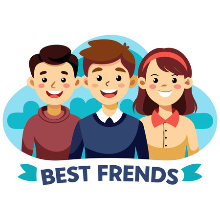 Best friends design, vector illustration eps 10. Happy people.のイラスト素材