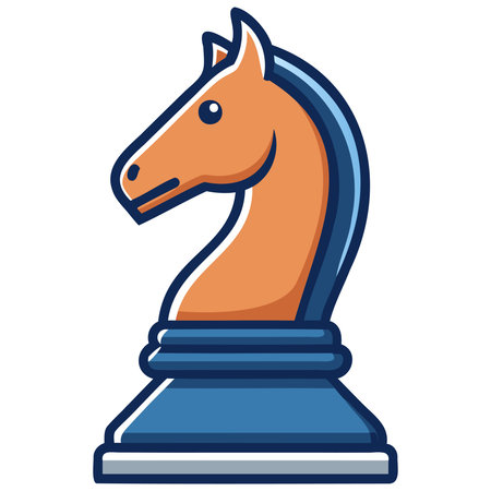 Chess piece on white background. Vector illustration in flat style.のイラスト素材
